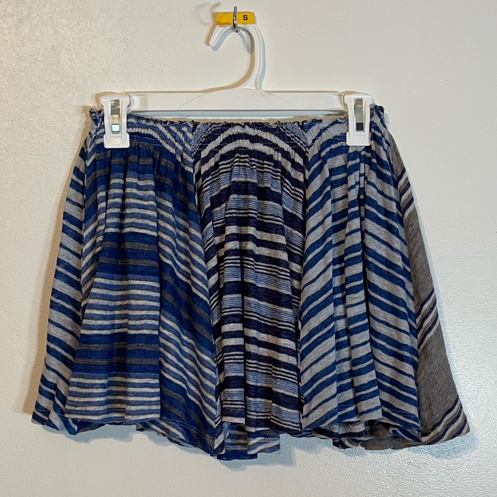 Free people blue and white skirt/shirt